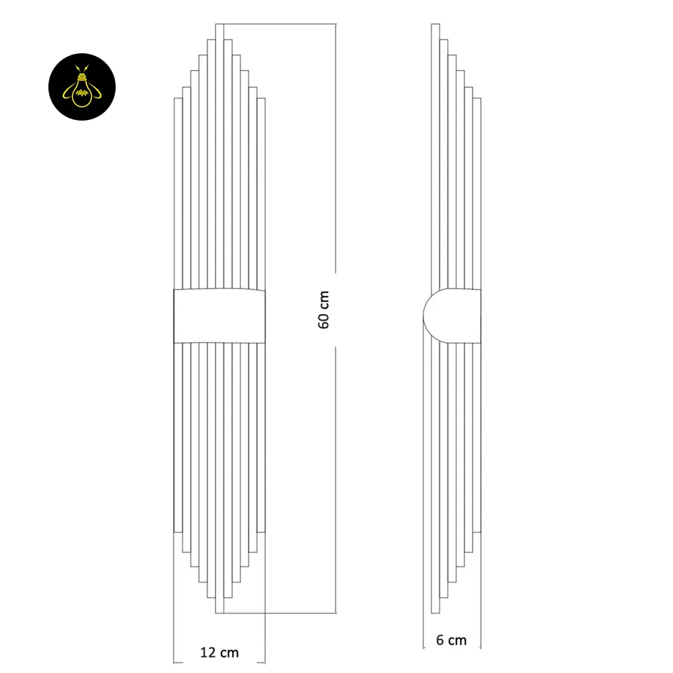 Art Deco Crystal Wall Light – Dania Half-Cylindrical Brass Sconce, 60 cm 6 Gold-brass finish frame detail of crystal wall sconce