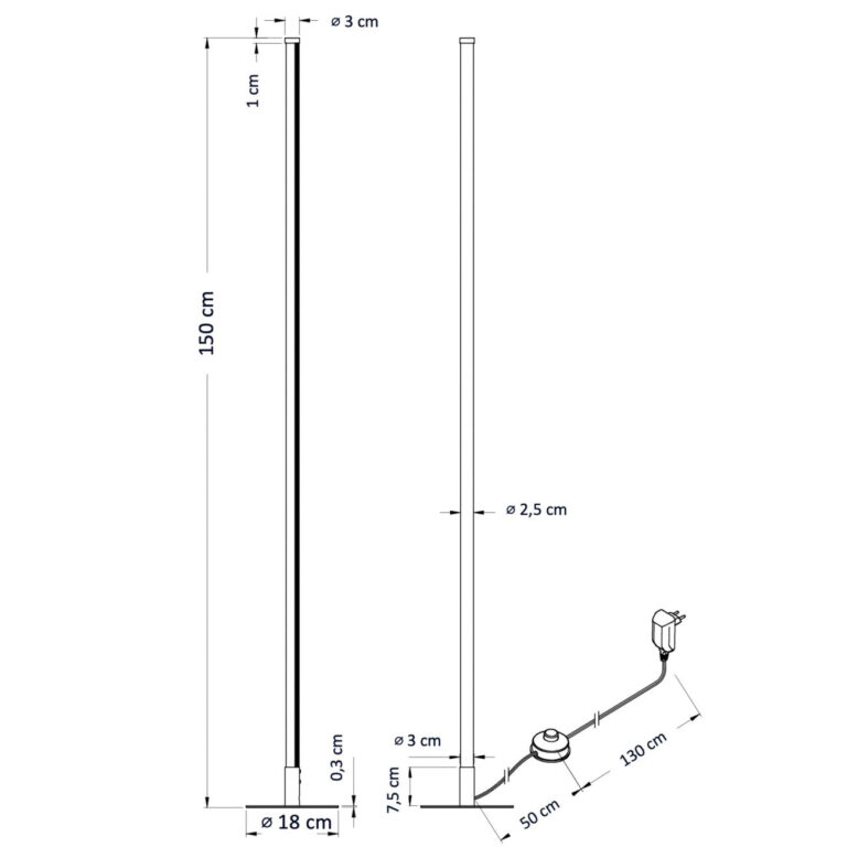 Dimmable gold LED floor lamp used for living room ambient lighting