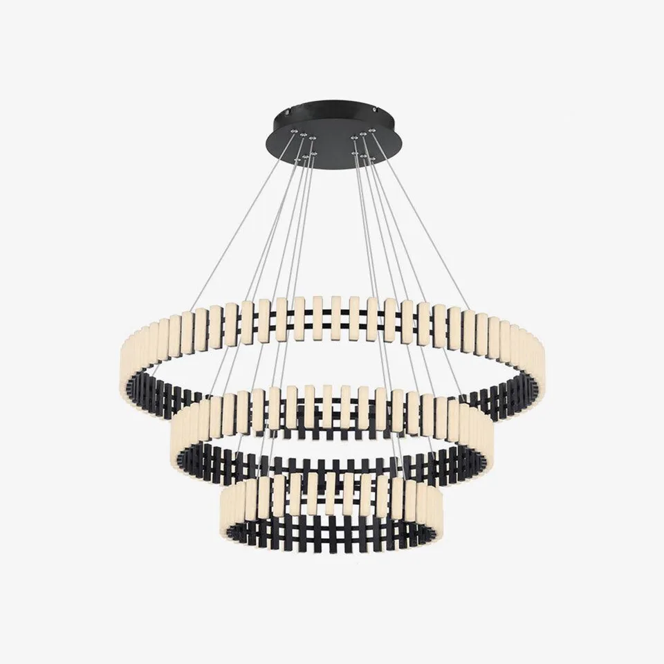 Carousel-inspired modern LED ring chandelier by Jagmag Lights