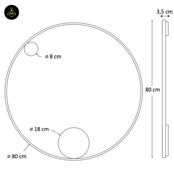 Contemporary brass LED ring fixture