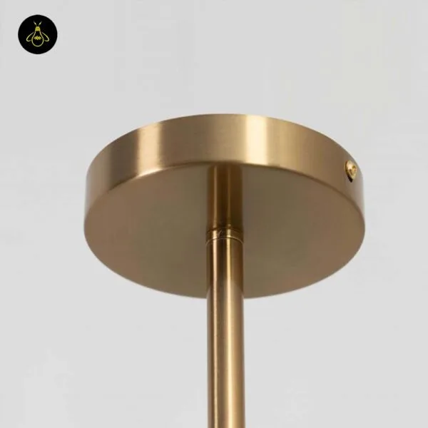 Decorative brass glass sphere pendant light