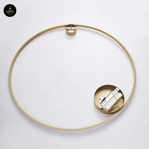 brass LED ceiling ring installation