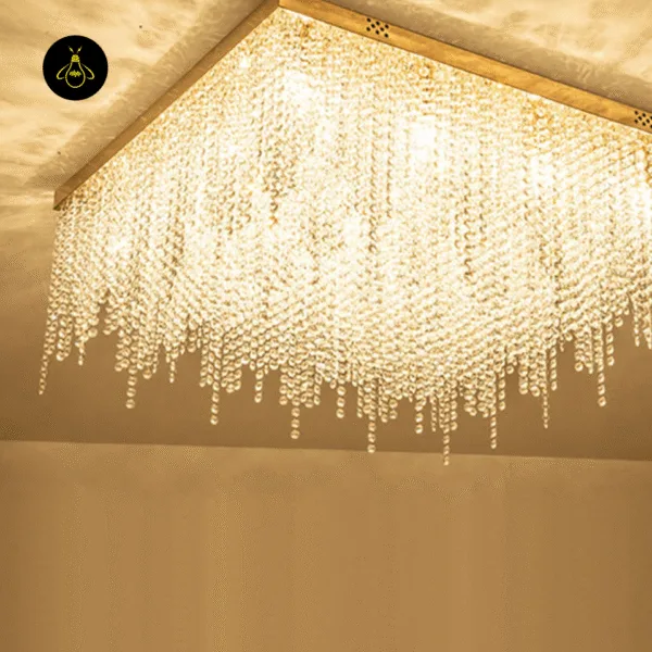 Elegant crystal chandelier for dining rooms and restaurants