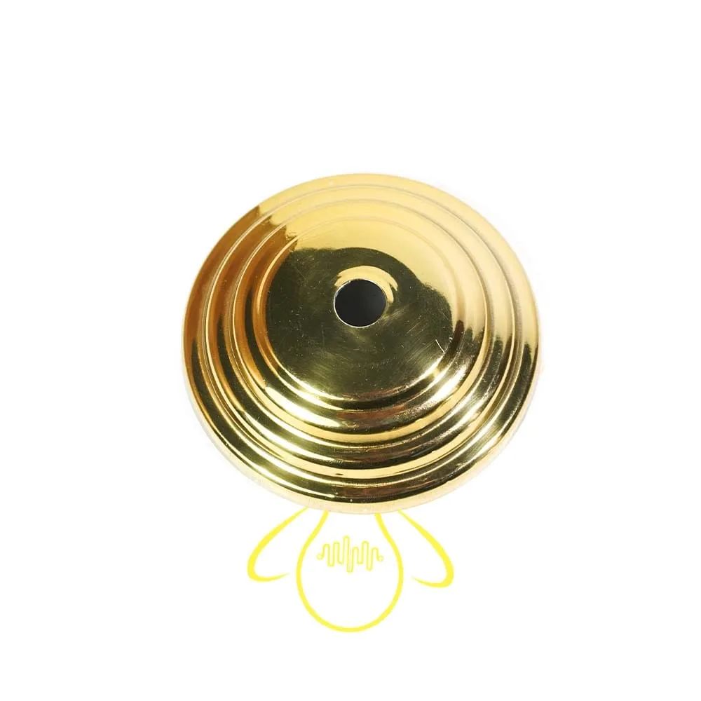 Gold Chandelier Dome Cap – 75 mm Tiered Grill Cap 3 Chandelier dome cap with polished gold finish for jhumar central rod – Jagmag Lights