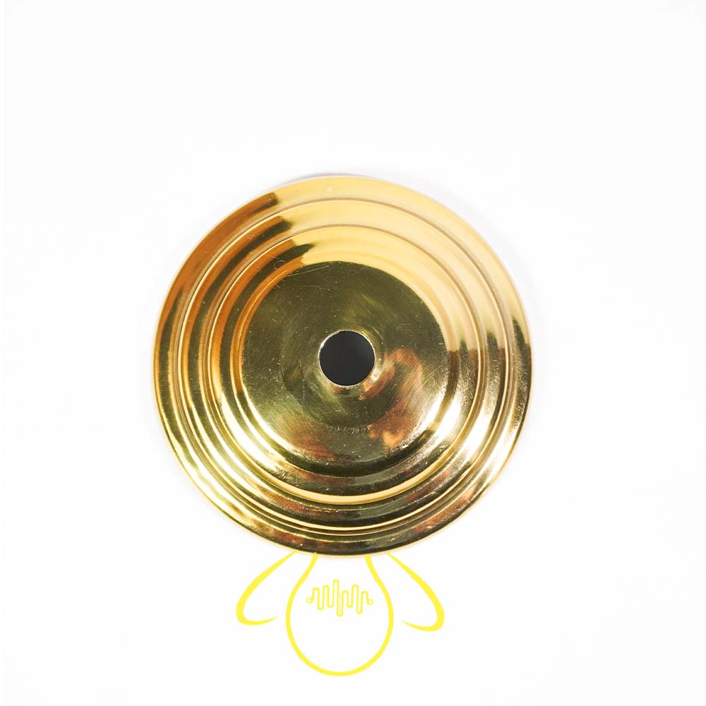 Tiered dome cap with polished gold metal for chandelier central column – Jagmag Lights
