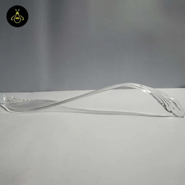 Snake plant glass leaf chandelier part in profile