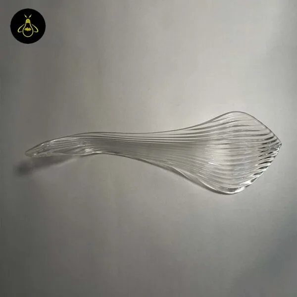 Snake plant glass leaf, clear glass detail