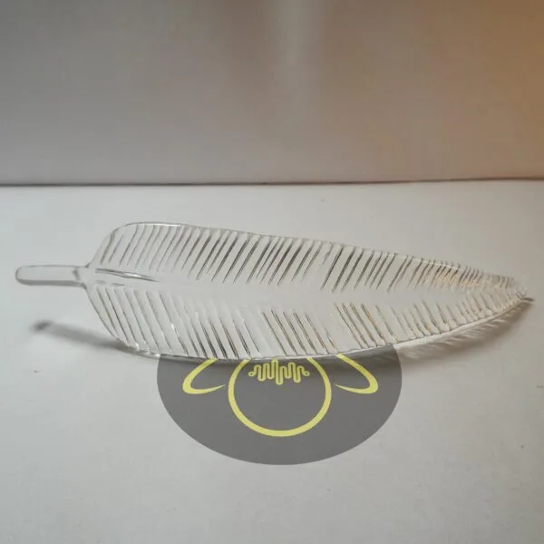 220mm clear borosilicate glass leaf for chandeliers, close-up
