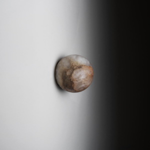 Jagmag Lights White Marble Wall Light – Matte White Alabaster & Steel Sconce – 5.5" Modern Design