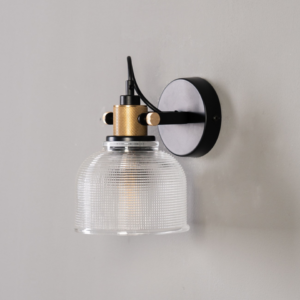 Textured Amber Glass Bell Wall Light – Rustic Vintage | Glass Wall Light for Dining & Hallway | Jagmag Lights