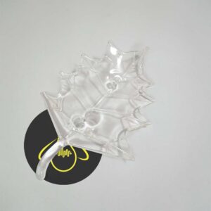 Maple leaf glass 160x115mm clear borosilicate