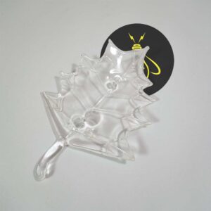 Clear glass maple leaf for chandeliers and jhumars