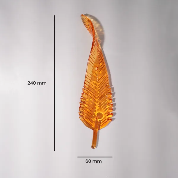 Clear borosilicate mango leaf part for wall, table and floor lamps