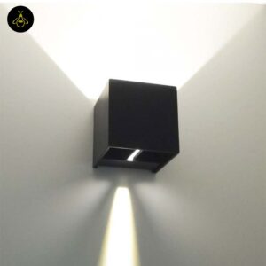 Stainless Steel LED Wall Light – Black Matte Cubic | Waterproof Lighting for Indoor/Outdoor Walls | Jagmag Lights
