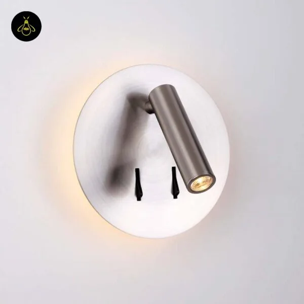 Wall Mounted Reading Light – LED Double Light, Chrome Finish — 3D preview