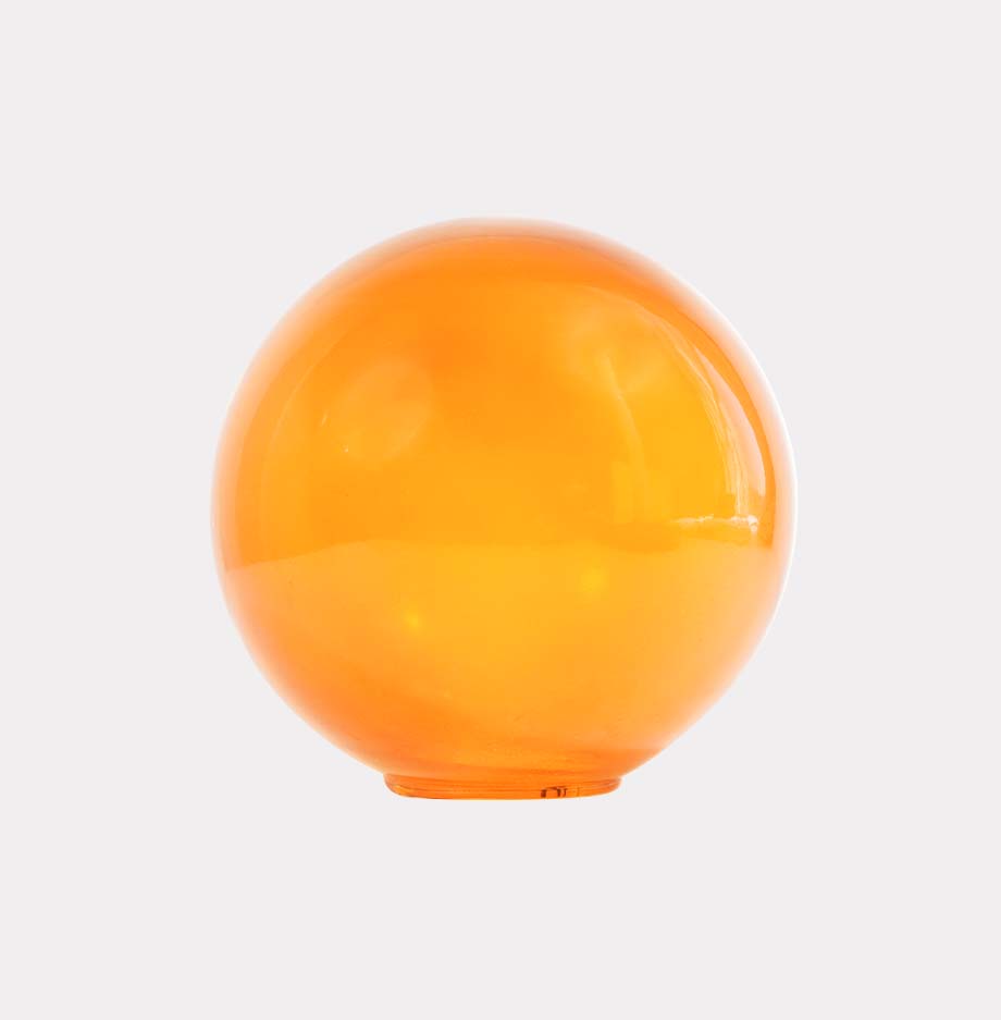 Orange glass ball for chandelier – 5 inch glossy borosilicate globe, amber finish – Jagmag Lights