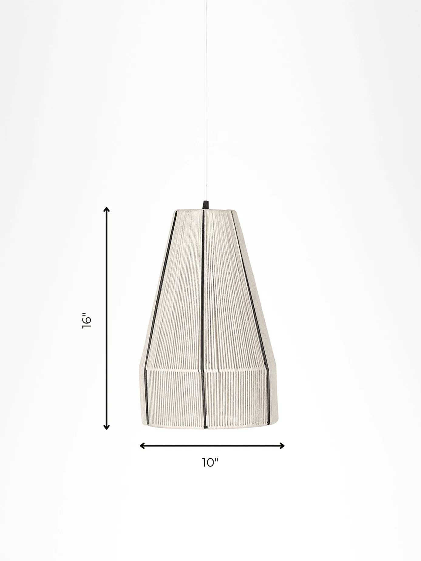 Woven Pendant Light – Handwound Raffia Cone, 16-Inch 5 Woven pendant light dimensions diagram, raffia cone shade 25 cm wide and 40.6 cm high