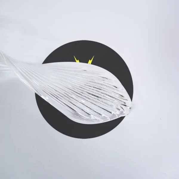 Borosilicate infinity glass leaf for jhumars, detail of leaf shape