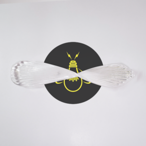 Borosilicate Glass Infinity Leaf – 200x40mm Clear | Chandelier Part | 100 pieces per box