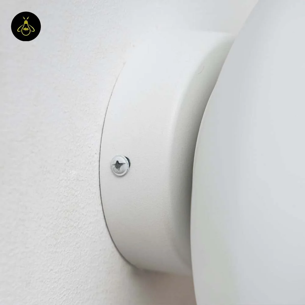 White Opaline Wall Light – Veglia 25 cm Glass Disc 5 White LED wall light packaged for protected delivery and indoor installation