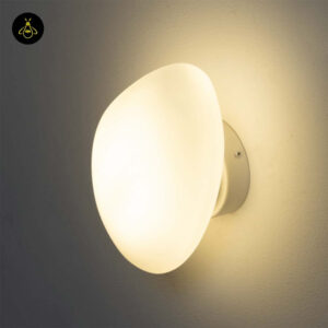 White Opaline Glass Wall Light – Matte Finish | Premium Lighting for Living Room, Hallways, Bedrooms | Jagmag Lights