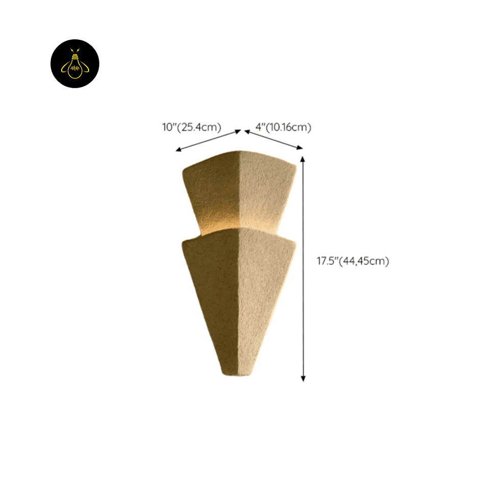 Decorative Wall Light – Textured Tiered Torch Sconce, 44 cm 5 Decorative wall light dimensions: 44.45 cm height, 25.4 cm width and 10.16 cm projection