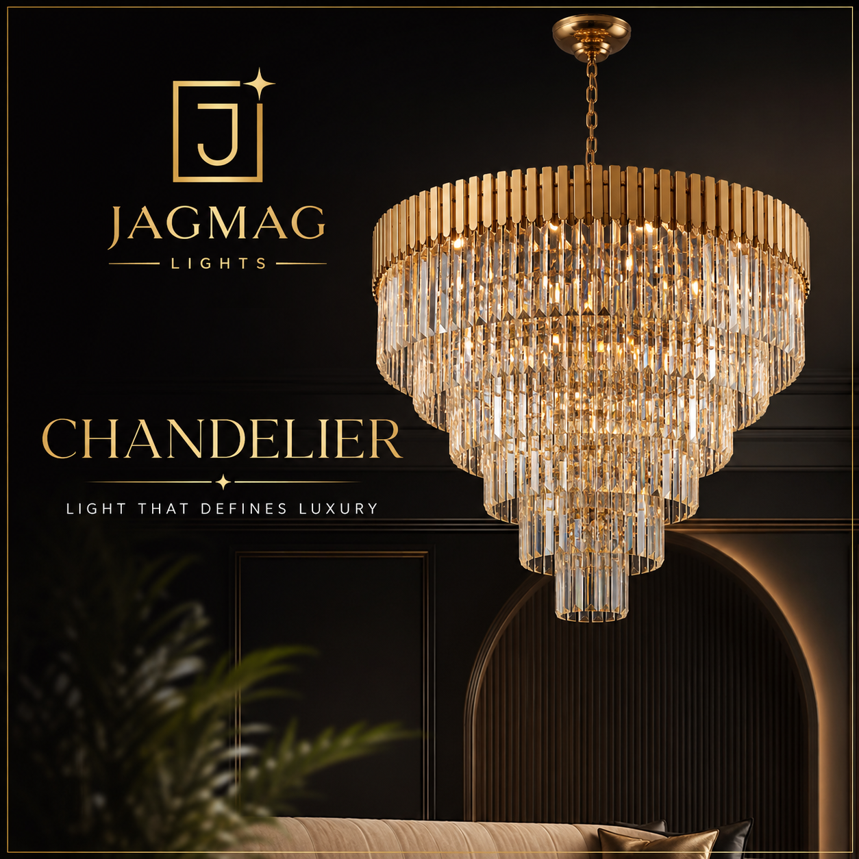 Designer chandeliers, hand-made in India — Jagmag Lights interior