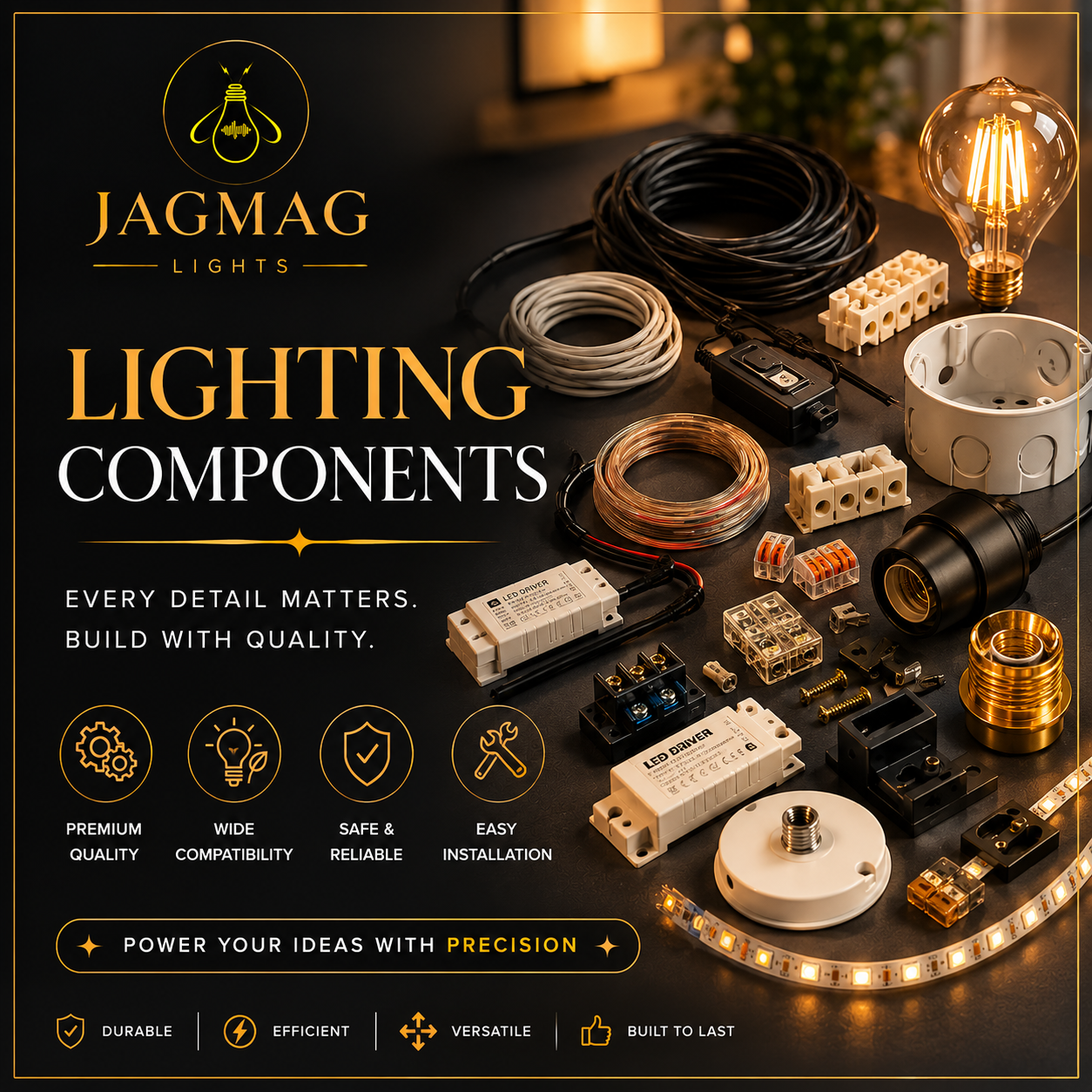Glass Components — Jagmag Lights interior