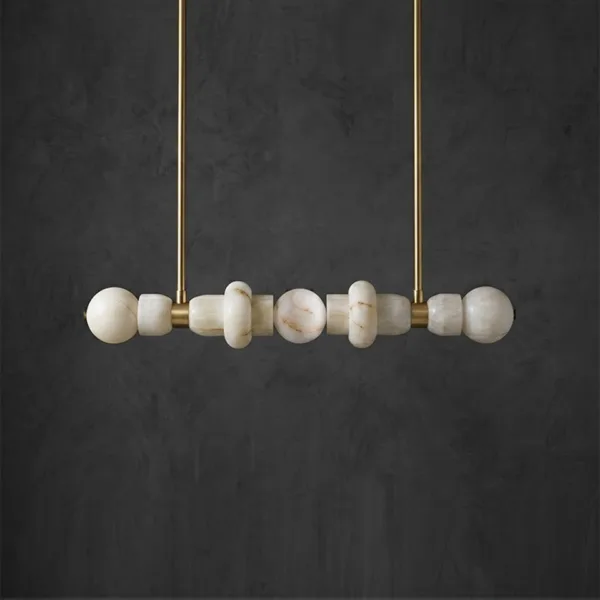 Alabaster Orb Linear Chandelier