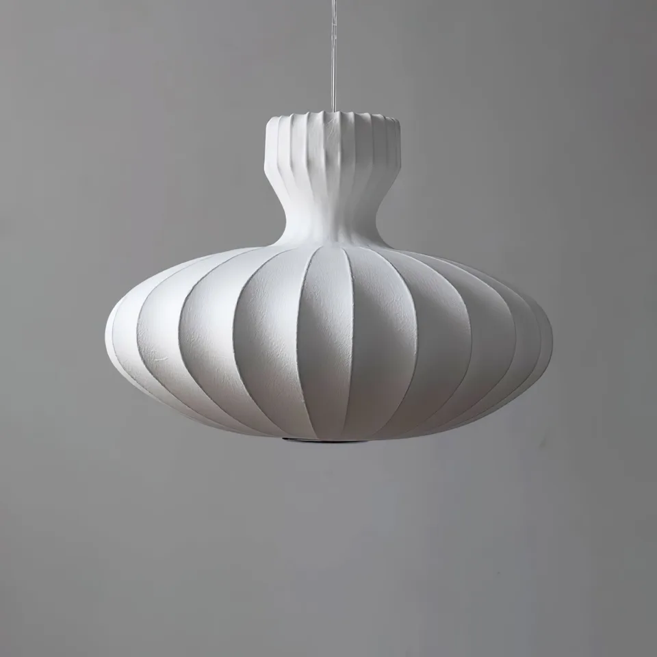 Cocoon Pendant Light – Onion Dome, 40 cm | Jagmag Lights 3 White onion-dome cocoon pendant light, full product view on a slim cord