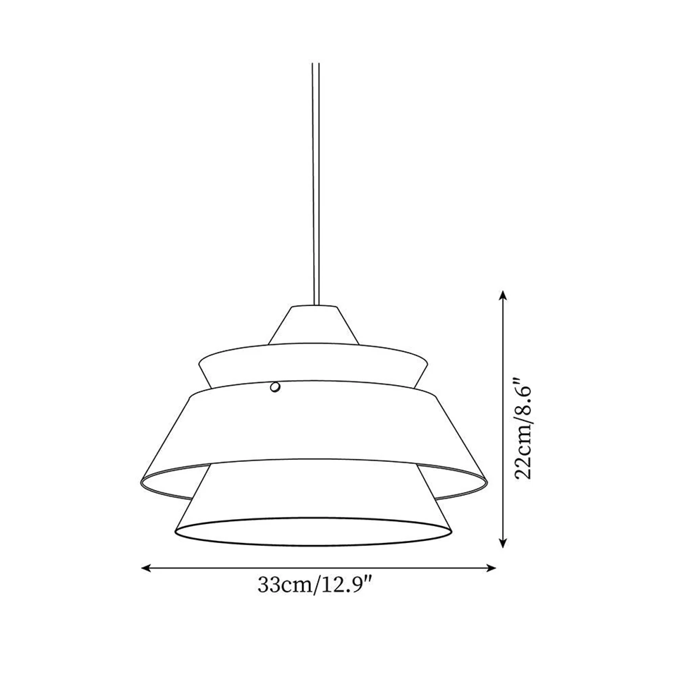 Layered Wood Pendant Light – Two-Tone Walnut & Oak, 33 cm 12 Layered wood pendant light dimensions: 33 cm diameter, 22 cm height