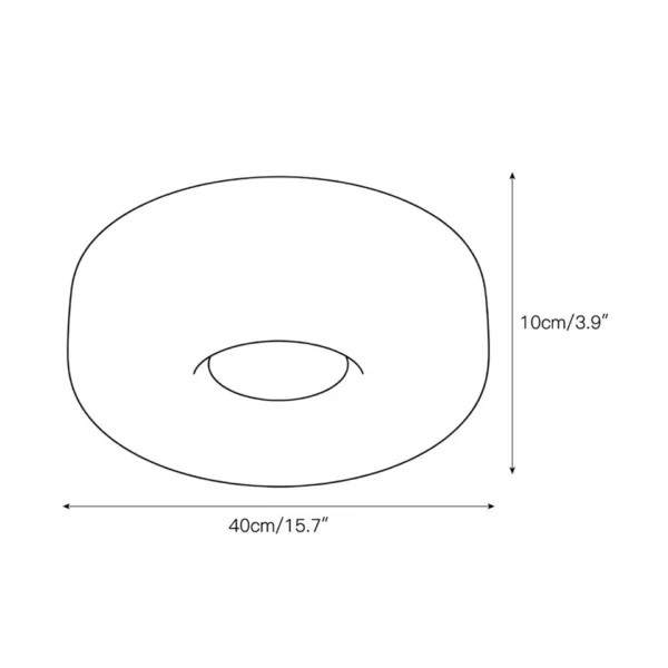 Pebble alabaster ceiling light dimensions, 40 cm across and 10 cm deep