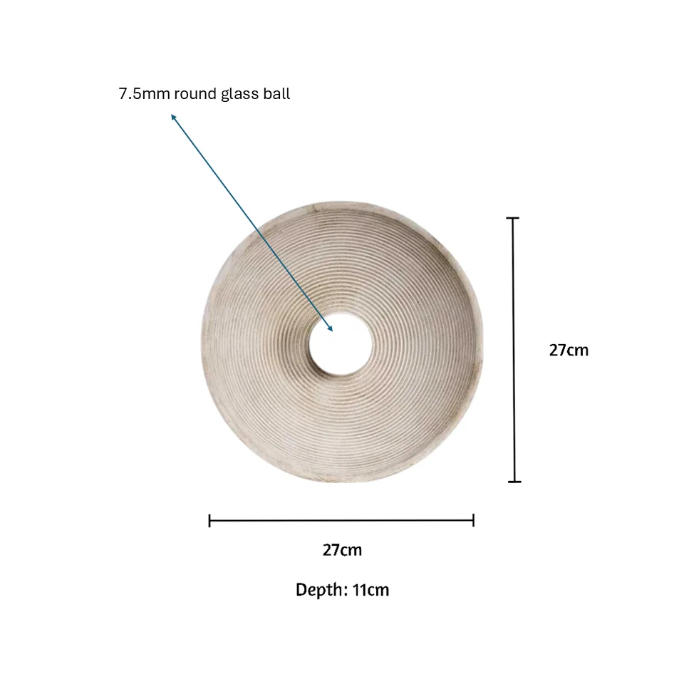 Teak Wood Bowl Wall Light – Turned Teak & Glass, 27 cm | Jagmag Lights 6 Teak wood bowl wall light dimensions: 27 cm diameter, 11 cm depth, round glass ball