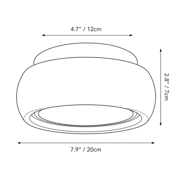 Travertine drum ceiling light dimensions, 20 cm across and 7 cm deep